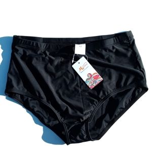 Micosuza High Waist Bikini Bottom Swimsuit Size 12 Black